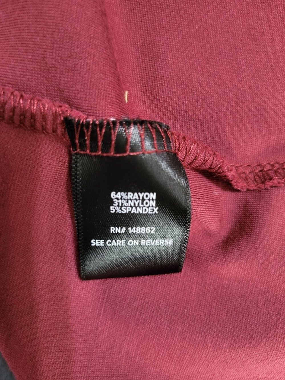Torrid Dark Red Premium Ponte O-Ring Mini Wrap Dress Size 4X Short Sleeve Pocket - Picture 8 of 8